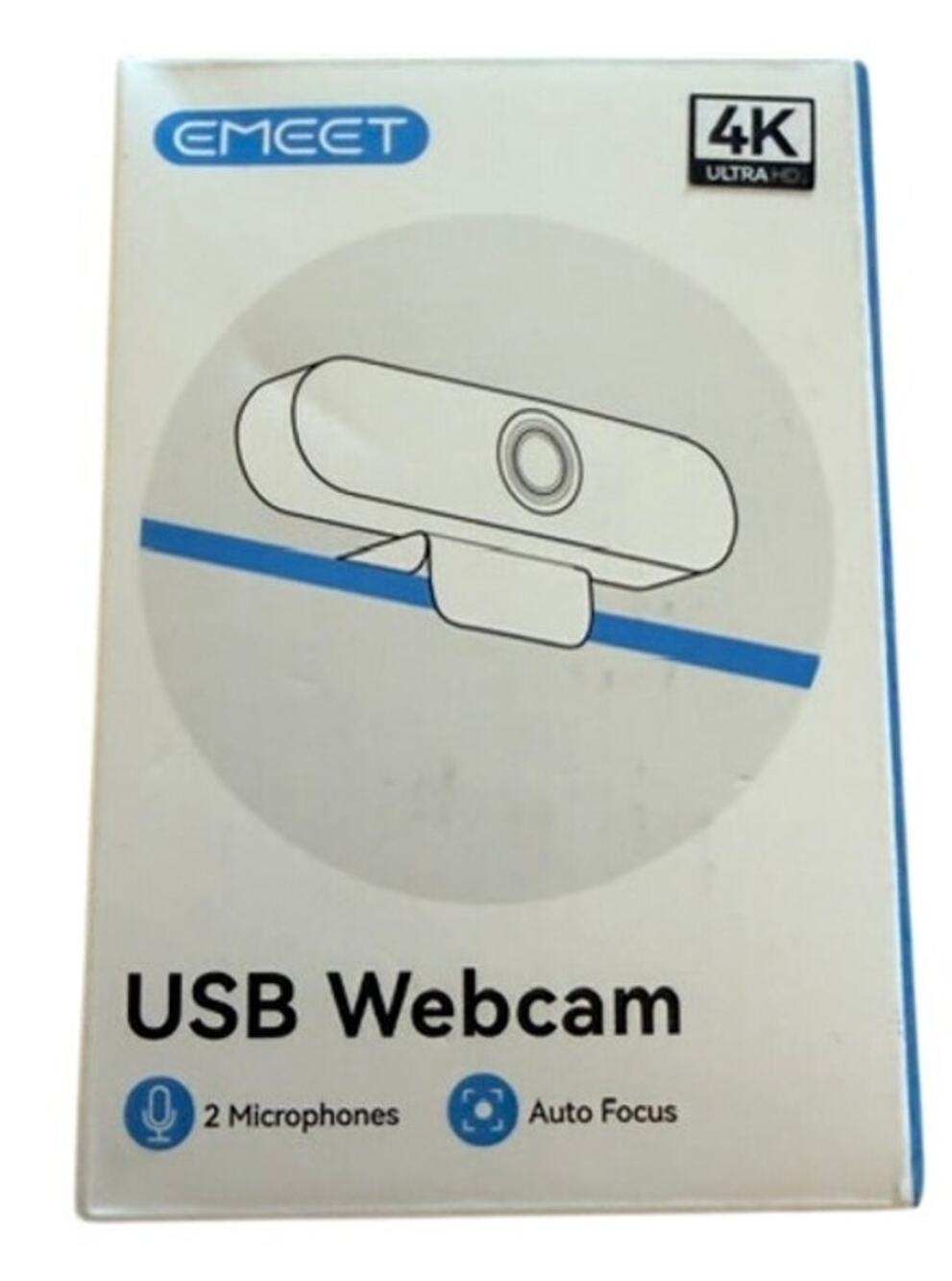 EMEET SmartCam C960 4K USB Webcam Auto Focus Dual Microphones Black New